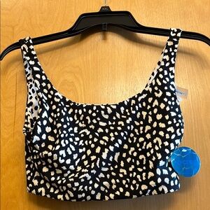 Cheetah print swimsuit top